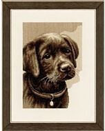 Vervaco borduurpakket Labrador Pup PN-0158080 om te bordure