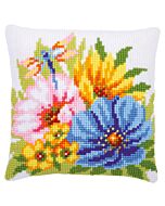 Vervaco borduurkussen kleurige bloemen pn-0184985 borduren