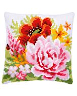 Vervaco borduurkussen kleurige bloemen pn-0184990 borduren