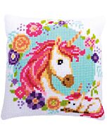 Vervaco borduurkussen moeder en baby eenhoorn pn-0186593