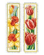 Vervaco borduurpakket 2 boekenleggers bloemen borduren PN-0021467