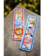 Vervaco borduurpakket 2 boekenleggers diertjes borduren PN-0012539