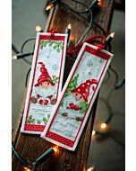Vervaco borduurpakket 2 boekenleggers kerstkabouters borduren PN-0189703