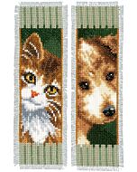 Vervaco borduurpakket 2 boekenleggers poes en hond pn-0150141