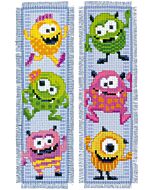 Vervaco borduurpakket 2 boekenleggers van monstertjes pn-0150400