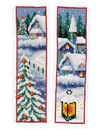 Vervaco borduurpakket 2 boekenleggers winterdorpen borduren PN-0158348