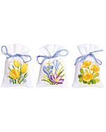 Vervaco Borduurpakket 3 kruidenzakjes lentebloemen borduren pn-0147592