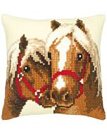 Vervaco borduurpakket borduurkussen paardenliefde pn-0008505 borduren