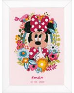 Vervaco borduurpakket geboortetegel Minnie Mouse Ssscht pn-0167668 van Disney borduren