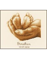 Vervaco borduurpakket geboortetegel voetjes pn-0011671 borduren