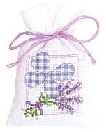 Vervaco borduurpakket kruidenzakje lavendeltakjes met strikjes pn-0143683