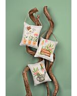 Vervaco borduurpakket kussentjes set 3 st. tuin pn-0199352