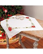 Vervaco borduurpakket tafelkleed kerstrozen borduren voorbedrukt pn-0013213