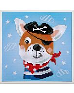 Vervaco diamond painting szeeroverhond incl. frame voor kinderen pn-0183219
