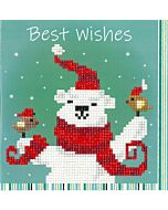 Vervaco Diamond Painting wenskaart Vrolijke Kerst ijsbeern pn-0183278