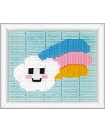 Vervaco kinder borduurpakket Wolkje met regenboog pn-0171940 borduren in spansteek