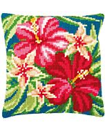 Vervaco kruissteek borduurkussen bloemen botanical pn-0179963