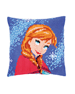 Kruissteekkussen Frozen Anna borduren Vervaco pn-0165923