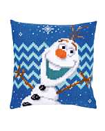 Kruissteekkussen Frozen Olaf borduren Vervaco pn-0165925