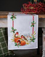 Vervaco tafelkleed roodborstjes in de winter borduren met telpatroon pn-0147403