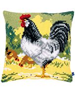 Borduurpakket borduurkussen witte haan in kruissteek van Vervaco pn-0150662