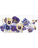 Voorbedrukt borduurpakket Violen op aida Needleart World 840.073