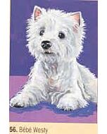 westie hond voorbedrukt stamien 