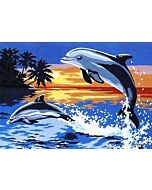 Seg the Paris voorbedrukt stramien dolfijnen 926.87 borduren