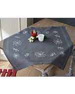 Vervaco borduurpakket tafelkleed Witte bloemen en grassen pn-0164728