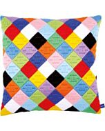 Vervaco voorbedrukte borduurkussen spansteek dolle kleuren pn-0156326