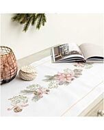 Voorbedrukte kerstloper van Rico om te borduren 45X100cm Rico design 31226.52.12 