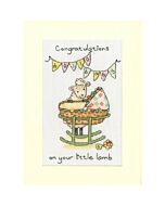 Bothy Threads borduurpakket wenskaart ballon vliegen XGC66 telpatroon incl. passe-partout, kaart en envelop