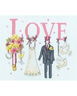 Bothy Threads borduurpakket 'it must be love' XKTB16 telpatroon