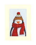 Bothy Threads borduurpakket kerstkaart pinguïn XMAS93 telpatroon