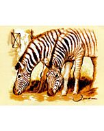 Borduurpakket kruissteek telwerk zebra's  Vervaco  