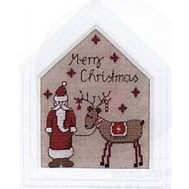 Groet Kerstkaart Met De Kerstman, Rendier, Sneeuwman, Pinguïns En Goudvink Royalty Vrije Cliparts, Vectoren, En Stock Illustratie. Image 24080213.