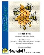 Mouseloft borduurpakket honing bijen 004-T01 telpatroon