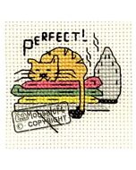 Mouseloft borduurpakket poes met een slechte snorhaar dag 009-001 telpatroon