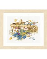 Lanarte borduurpakket Mand met lentebloemen pn-0155028 marjolein bastin