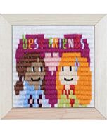 Borduurpakket kinderen Best Friends in spansteek pako 079.731