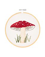 Rico Design borduurpakket paddenstoel 100360 telpatroon incl. borduurring