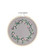 Rico Design borduurpakket bloemenkrans 100411 telpatroon incl. borduurring