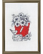 Permin borduurpakket Emmer met bloemen 13-3303 telpatroon