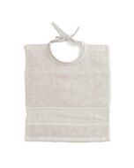Rico Design beige baby slabbetje met aida rand 145023