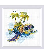 Riolis borduurpakket mini schildpad 2287 telpatroon