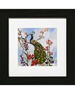 Pako borduurpakket pauw met bloemen 280.030 voorbedrukt