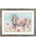 Borduurpakket wit paard  borduren van Dimensions  70-35396