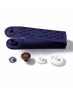 Prym jeansknopen open kap, dessin lauwerkrans, 14mm oudkoper 8 stuks