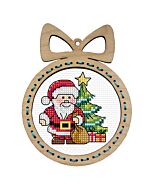 Orchidea borduurpakket kerstman 6672 telpatroon incl. houten frame