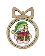 Orchidea borduurpakket sneeuwpop 6673 telpatroon incl. houten frame